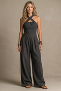 Ariana | Elegant Crossover Neckline Jumpsuit