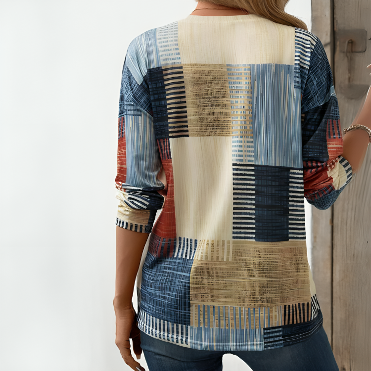 Vanessa™  Colourful Patchwork T-shirt