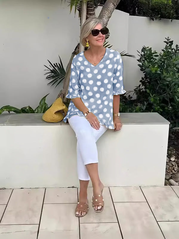 Weena™  Elegant V-Neck Blouse