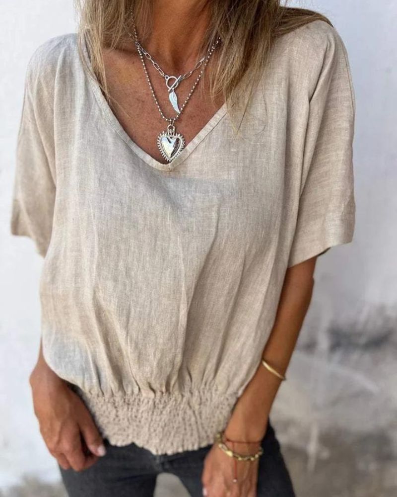 Joandra™  Relaxed V-neck Top