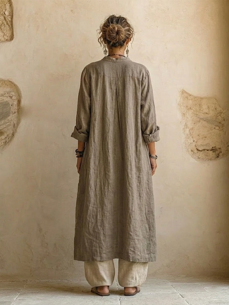 Leona - Natural 3-Piece Set Premium Cotton and Linen Blend