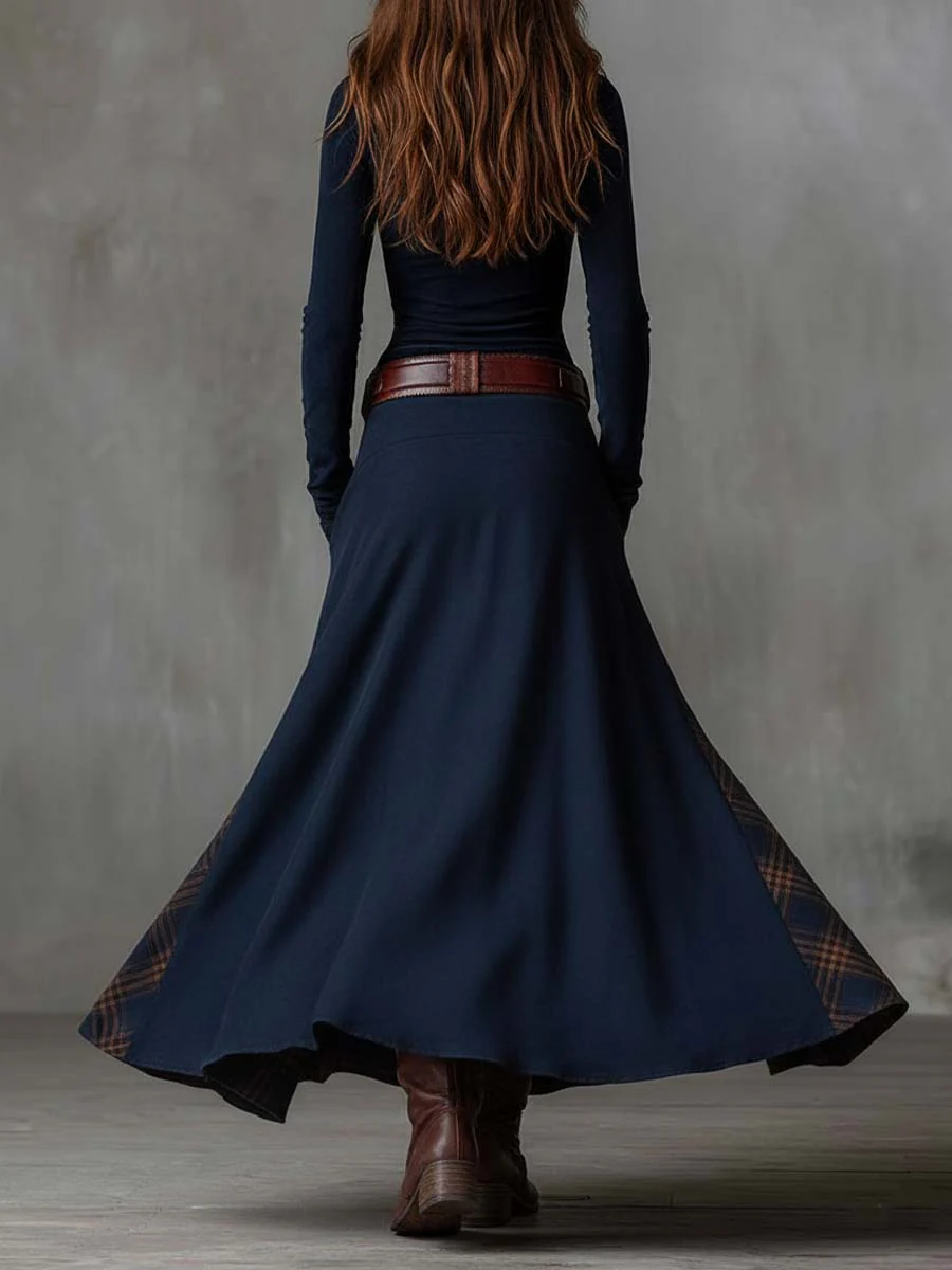 Azucena | Suede Maxi Dress with Belt