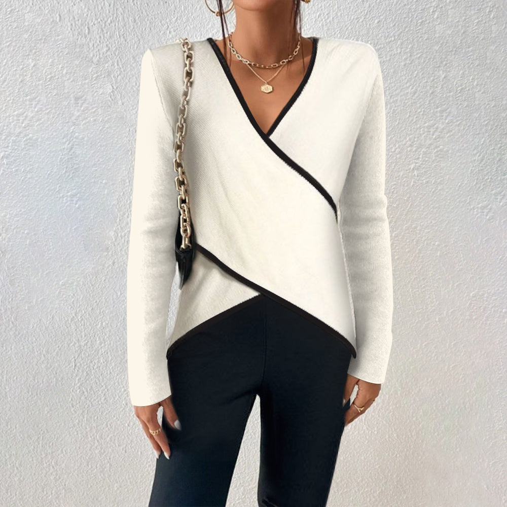 Yvette™ Elegant V-neck Sweater