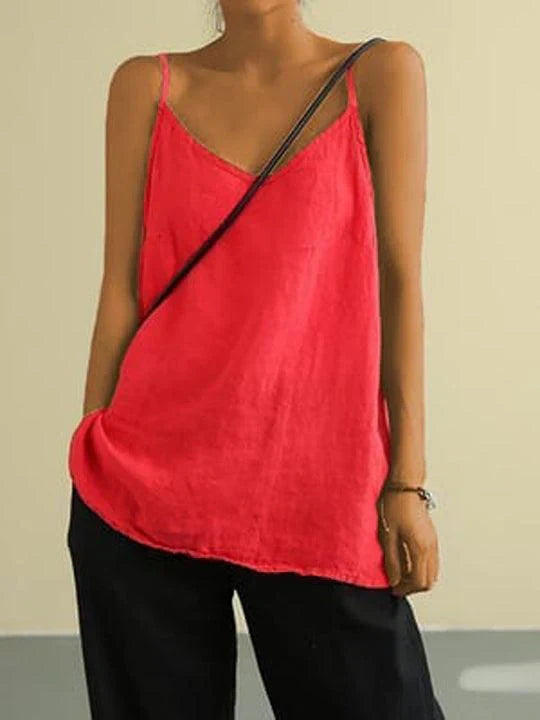 Allyson™ Spaghetti Strap Summer Linen Top