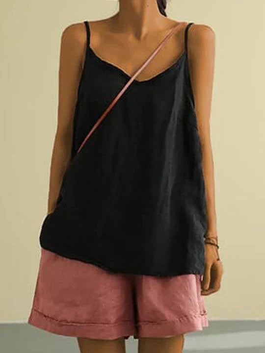 Allyson™ Spaghetti Strap Summer Linen Top