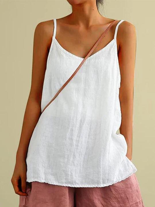 Allyson™ Spaghetti Strap Summer Linen Top