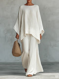 Beatrice | Minimal Linen-Blend Top and Trousers Set