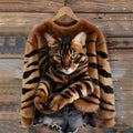 Oliver - Warm Cat Print Sweater