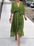 MONICA™ | V-Neck Chiffon Dress